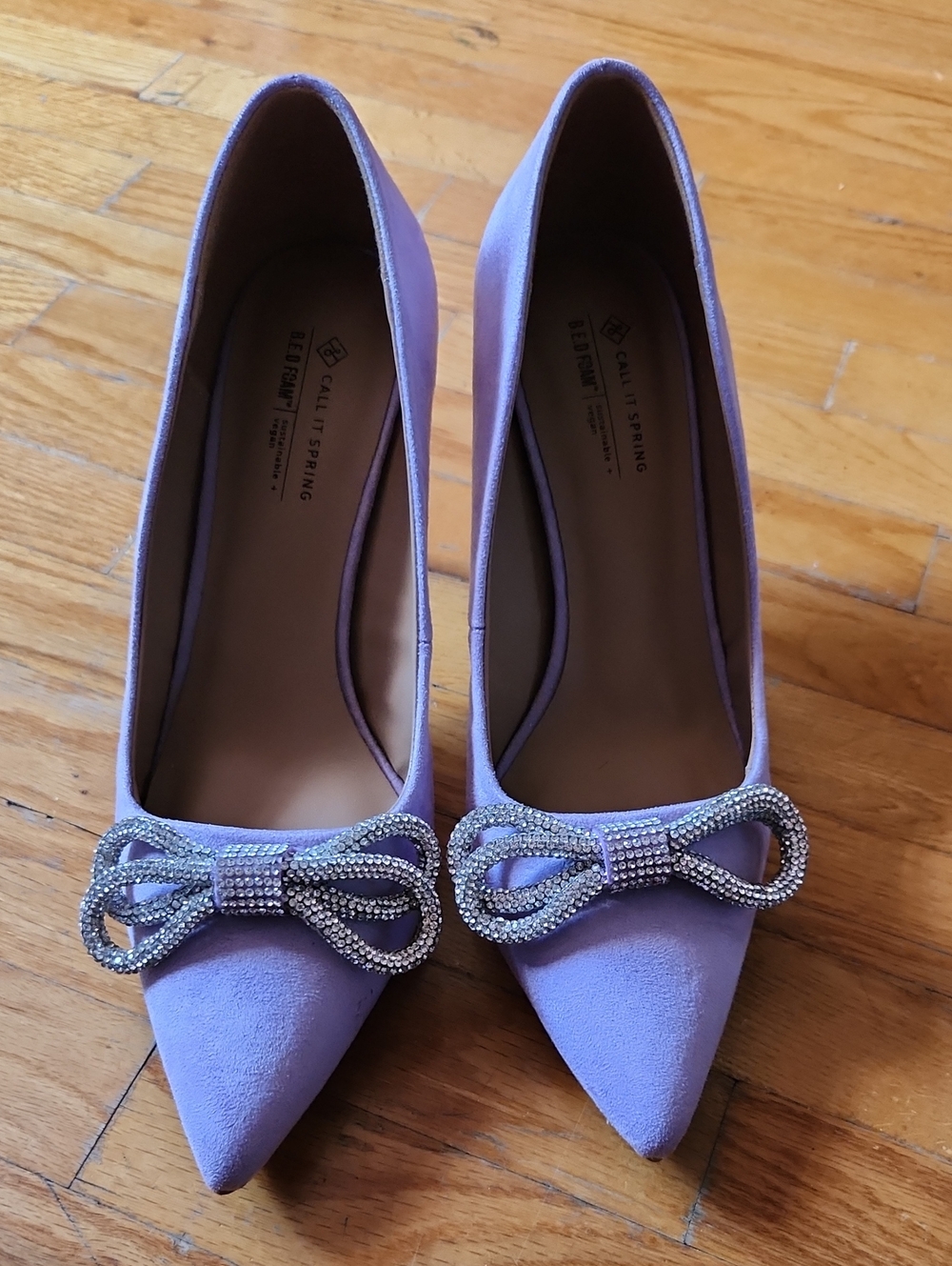 Lavender Pumps with Bow